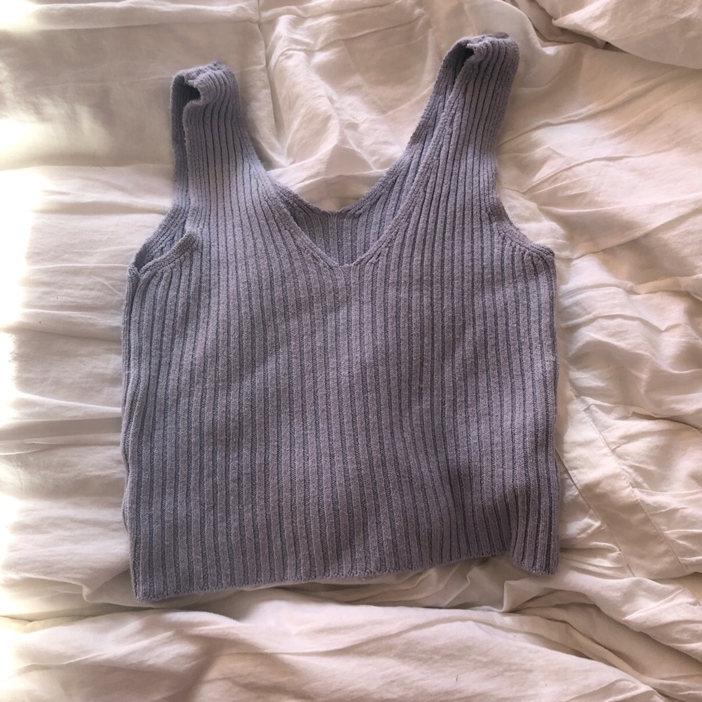 Blue Knit Tank